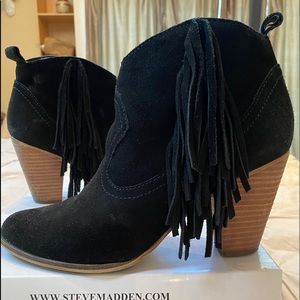 Steve Madden suede fringe boots